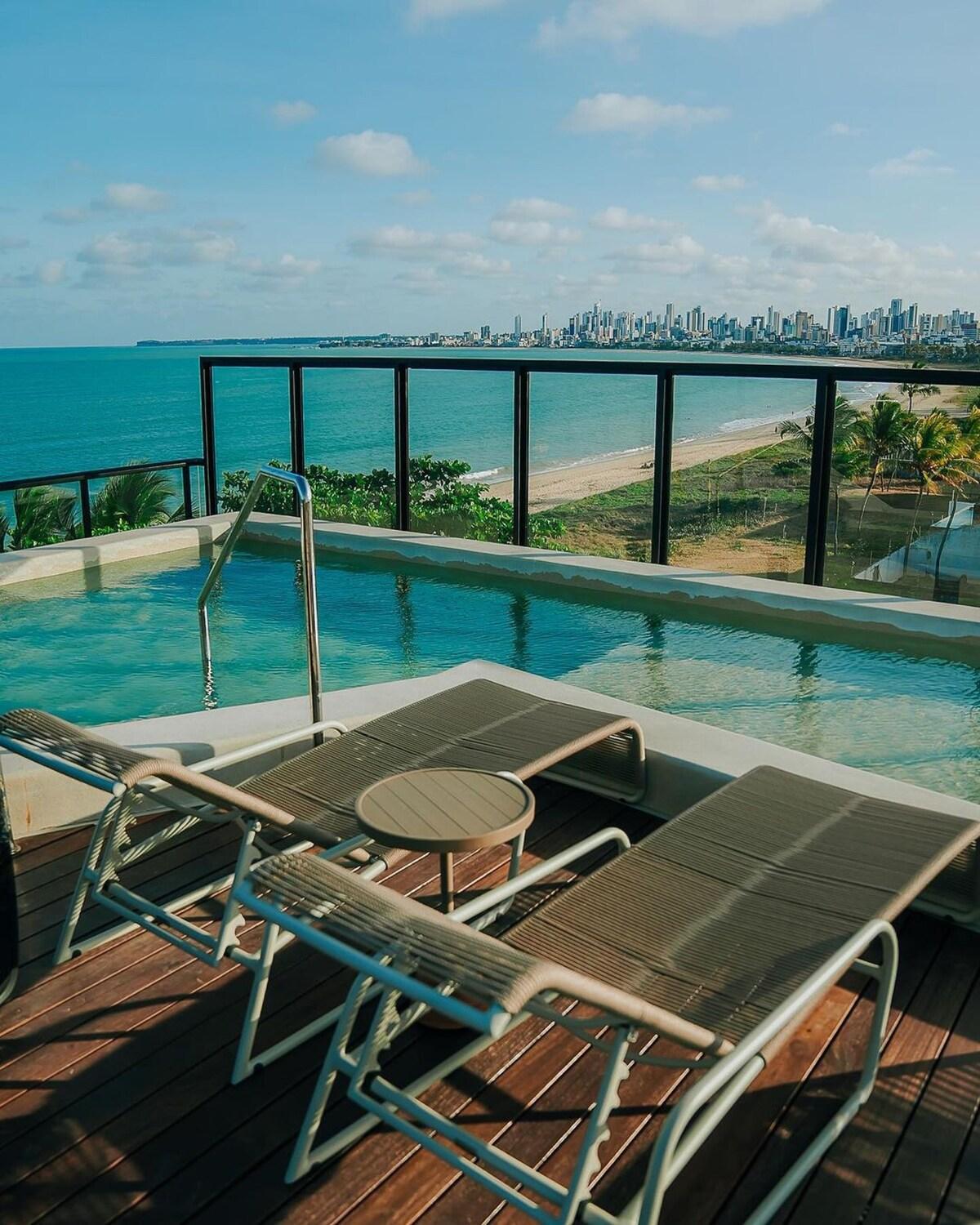 Flat Brisa Do Mar - Pe Na Areia No Restinga Apartamento João Pessoa